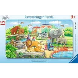 Rahmenpuzzle - Ausflug in den Zoo, 15 Teile