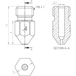 E3D MK8 Düse Messing - 0,4 mm