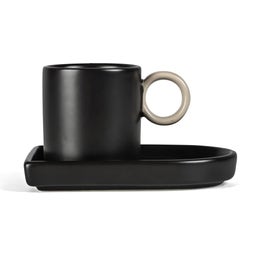 Byon Espressotasse NIKI - schwarz/beige