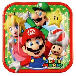 Amscan Partyteller "Super Mario" 8 Stück, klein