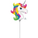 Amscan Mini-Folienballon Regenbogen-Einhorn