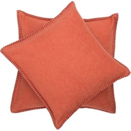 SYLT Kissenhülle uni mit Zierstich, 40 x 40 cm - terracotta