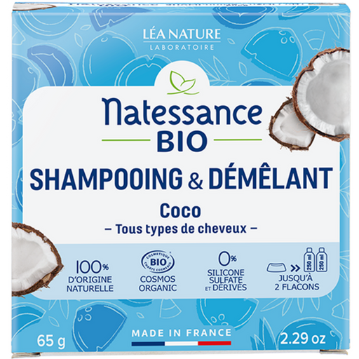 Natessance 2in1 Festes Shampoo & Spülung Kokos - 65 g