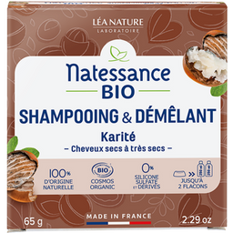 Natessance 2in1 Festes Shampoo & Spülung Sheabutter - 65 g