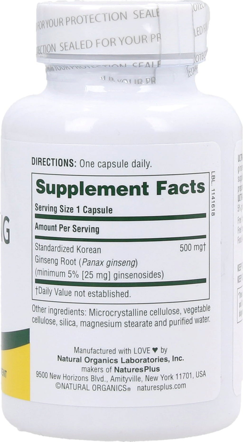 NaturesPlus® Ultra Ginseng - 60 veg. Kapseln