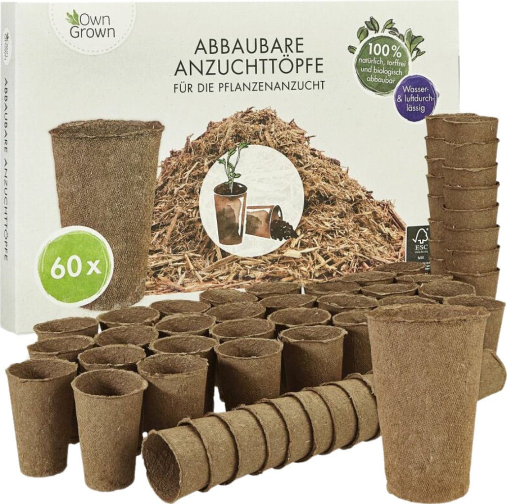 Own Grown Abbaubare Anzuchttöpfe Rund