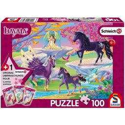 Puzzle - Schleich - Bayala Lichtung mit Einhornfamilie, 100 Teile