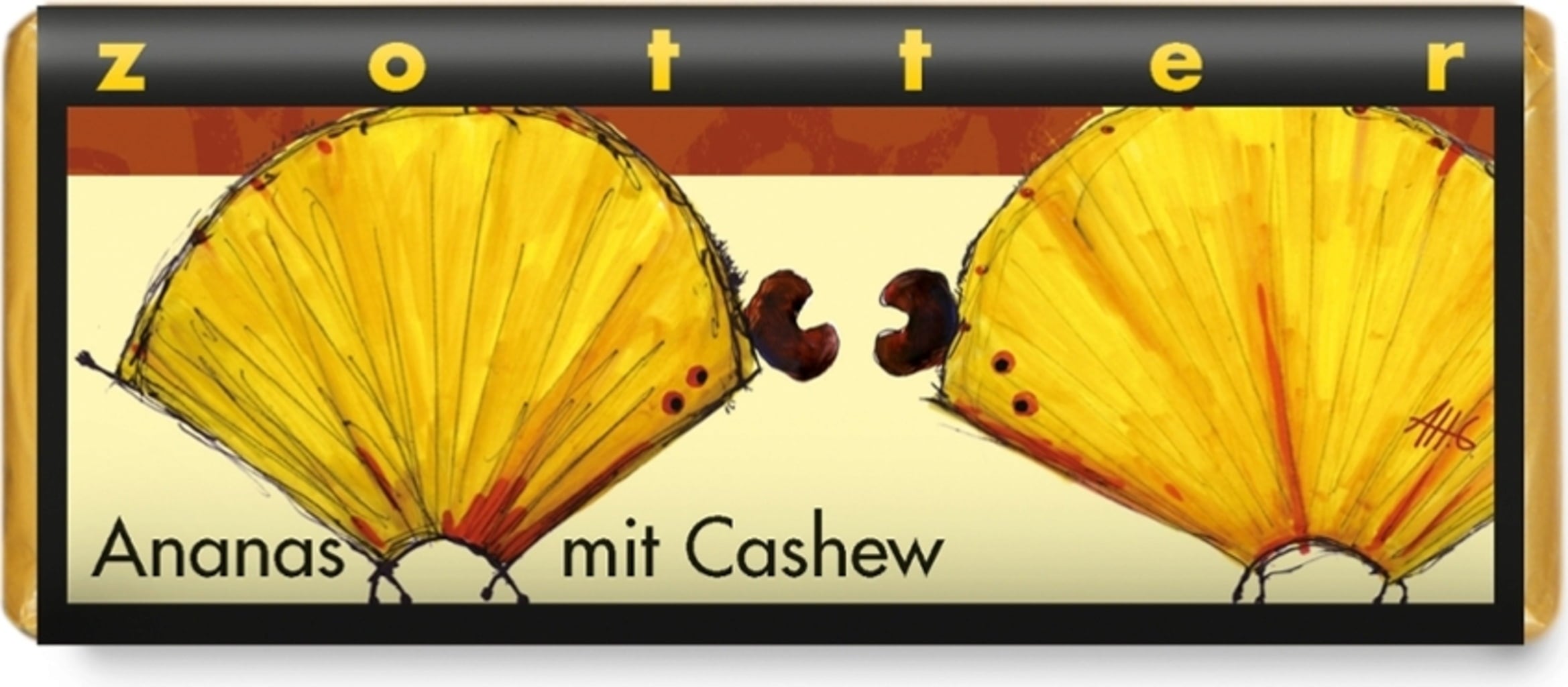 Zotter Schokolade Bio Ananas mit Cashew