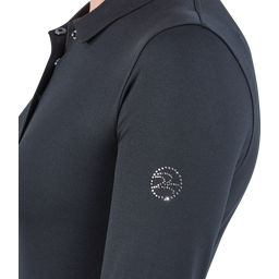 BUSSE Langarm-Polo Shirt DELORAN TECH, schwarz - XS