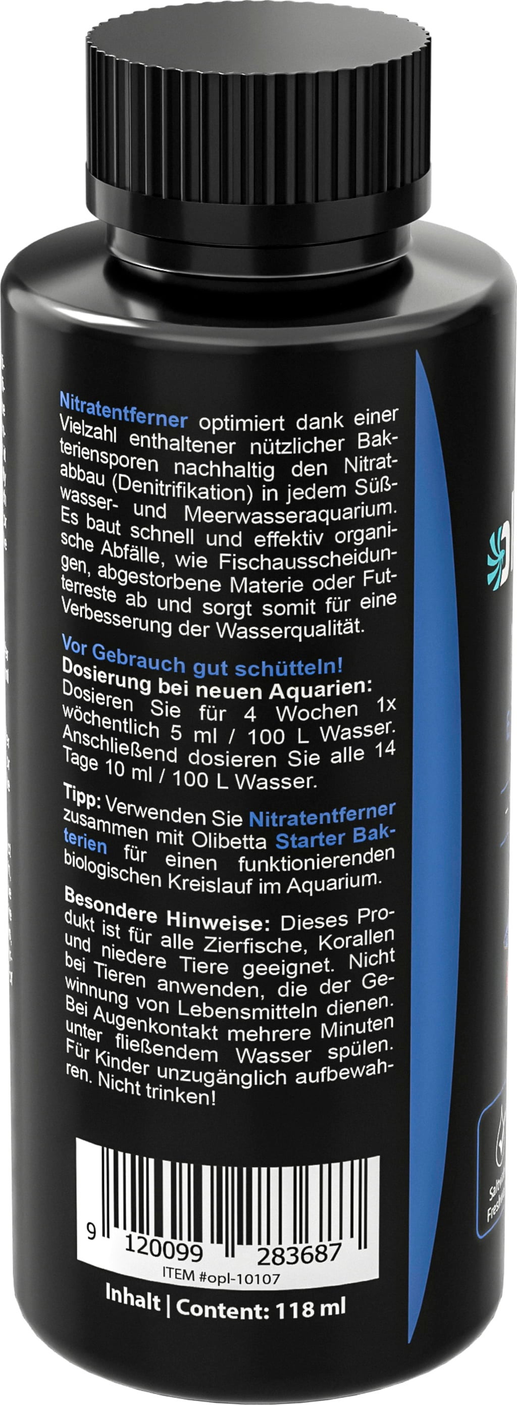 olibetta Nitratentferner - Süßwasser & Meerwasser - 118 ml