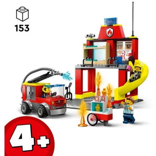 City - 60375 Feuerwehrstation und Löschauto