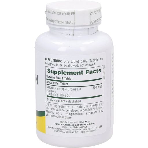NaturesPlus® Bromelain 500 mg - 90 Tabletten