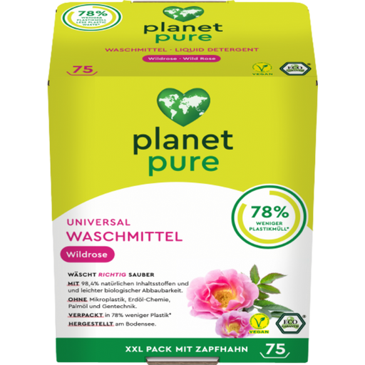 Planet Pure Universalwaschmittel Wildrose - Bag in Box 75 W