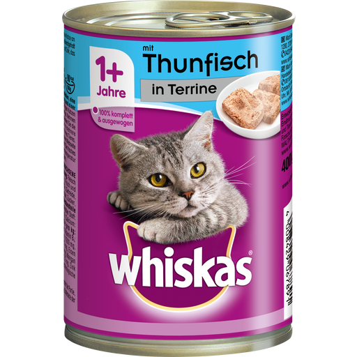 Whiskas Dose in Terrine mit Thunfisch 1+ - 400 g