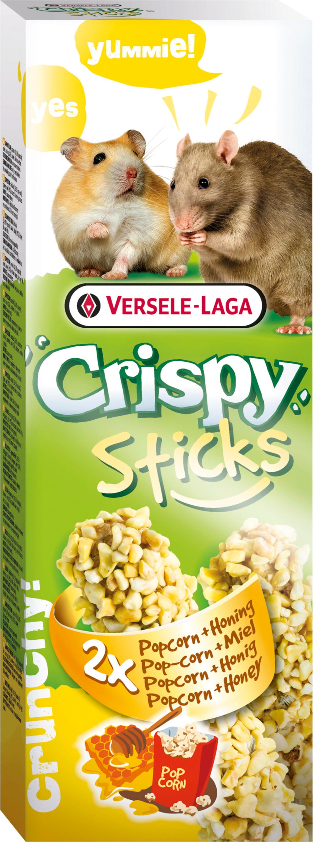 Crispy Sticks für Hamster und Ratten mit Popcorn+Honig, 100 g
