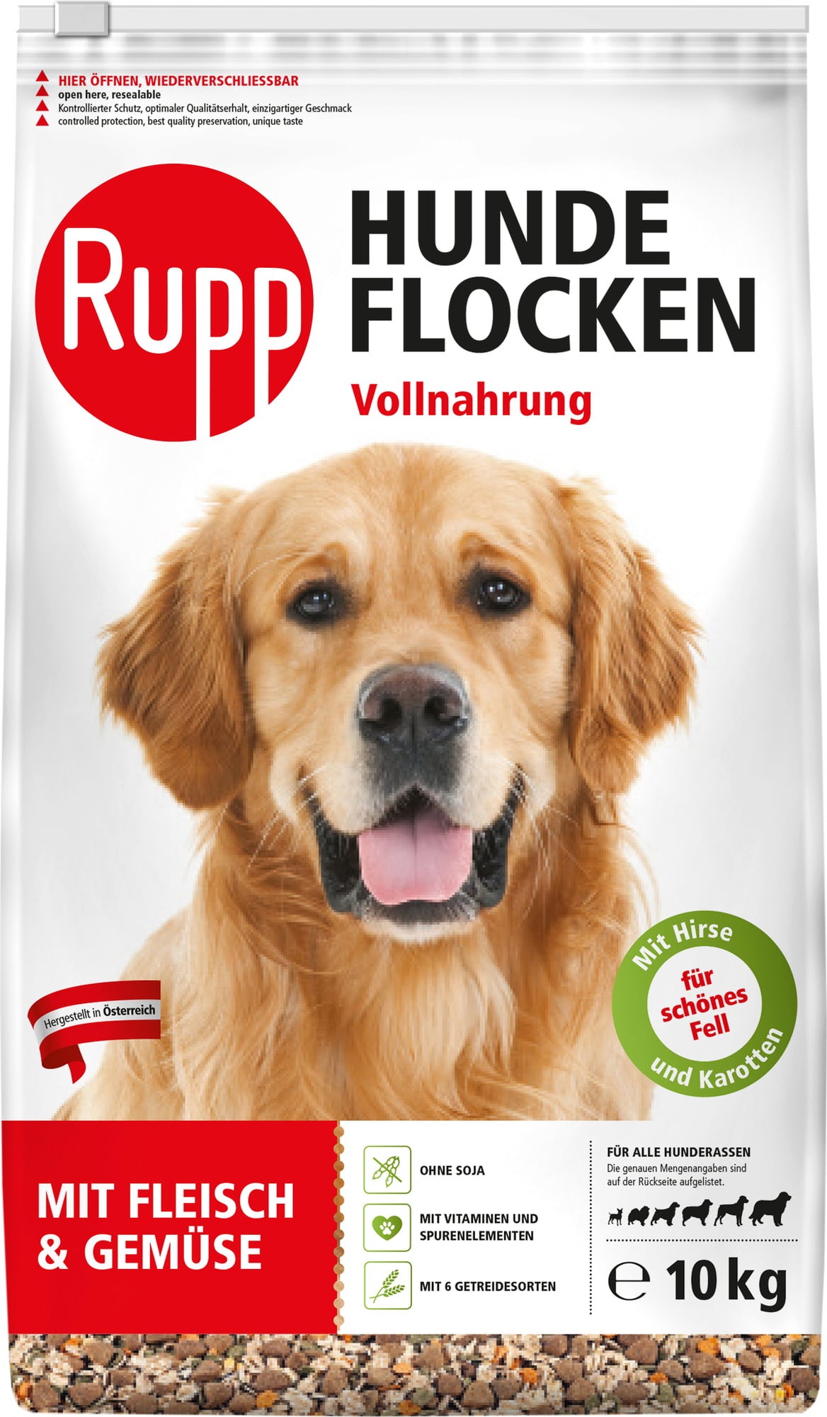 Rupp Hundeflocken Fleisch und Gemüse - 10 kg