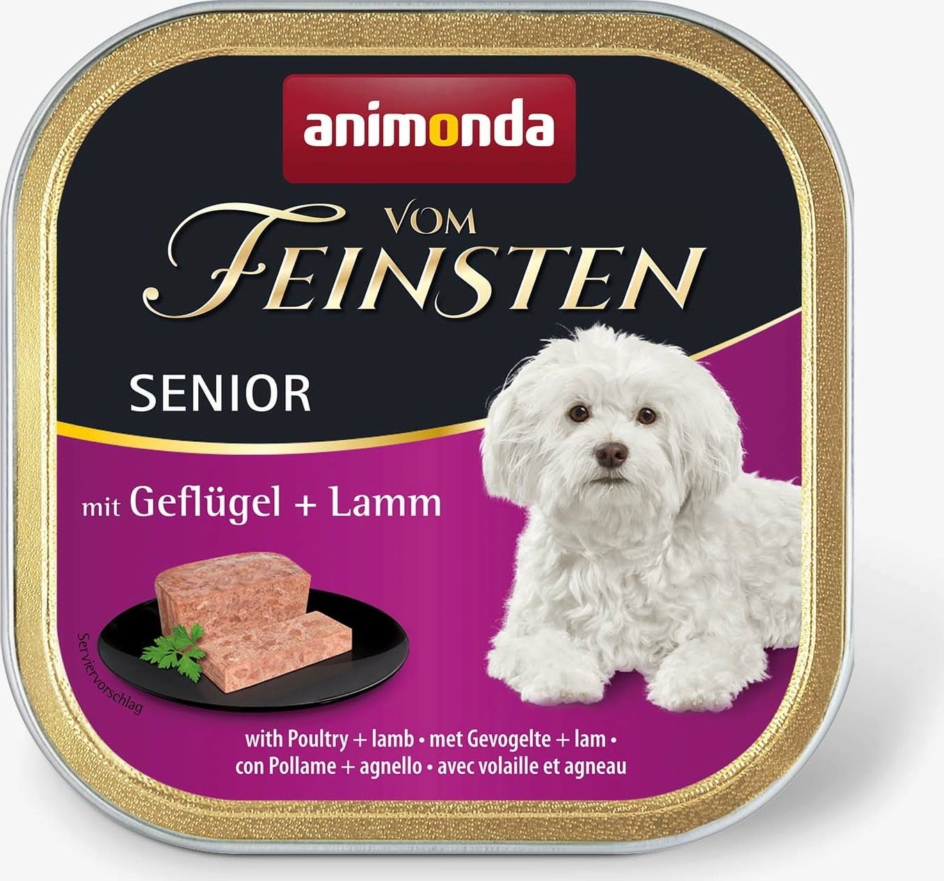Animonda Vom Feinsten Senior Pastete Schale 150 g - Geflügel und Lamm