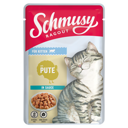 Schmusy Ragout Kitten Portionsbeutel 100g - Pute Sauce