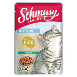 Schmusy Ragout Kitten Portionsbeutel 100g - Pute Sauce