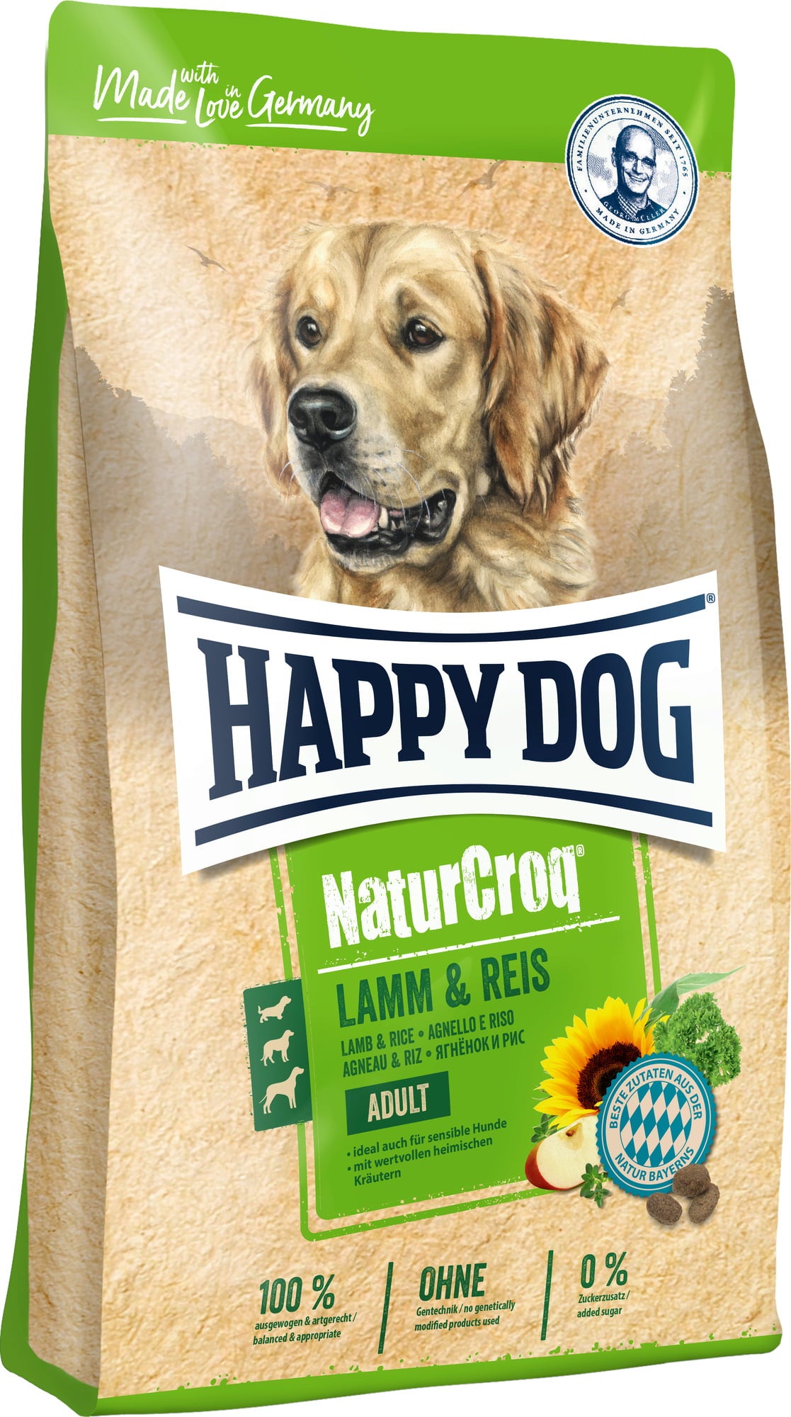 Happy Dog Trockenfutter NaturCroq Lamm und Reis - 1 kg