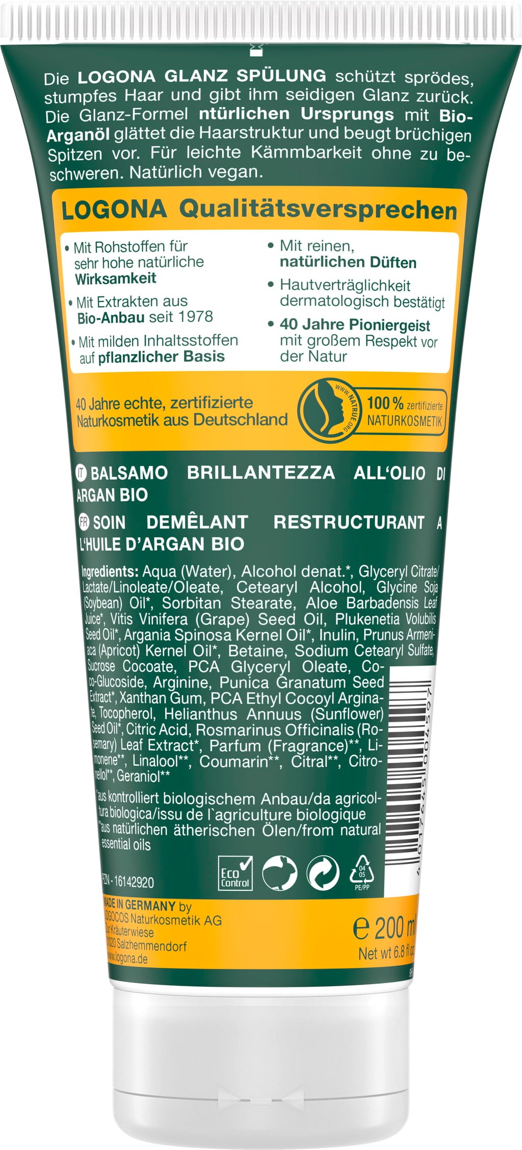 LOGONA Glanz-Conditioner - 200 ml