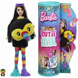 Cutie Reveal Barbie-Puppe mit Tukan-Kostüm