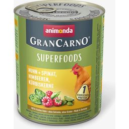 Animonda GranCarno Adult Superfoods 800g - Huhn, Spinat und Himbeeren