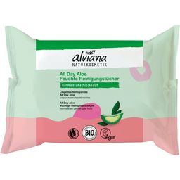alviana Naturkosmetik Feuchte Reinigungstücher Bio-Aloe Vera