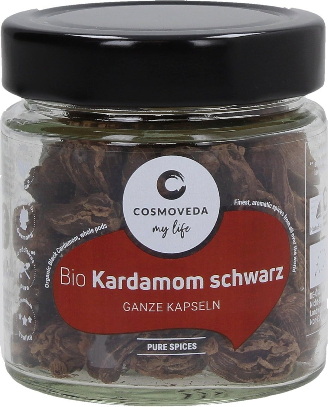 Cosmoveda Kardamom schwarz, ganz - Bio