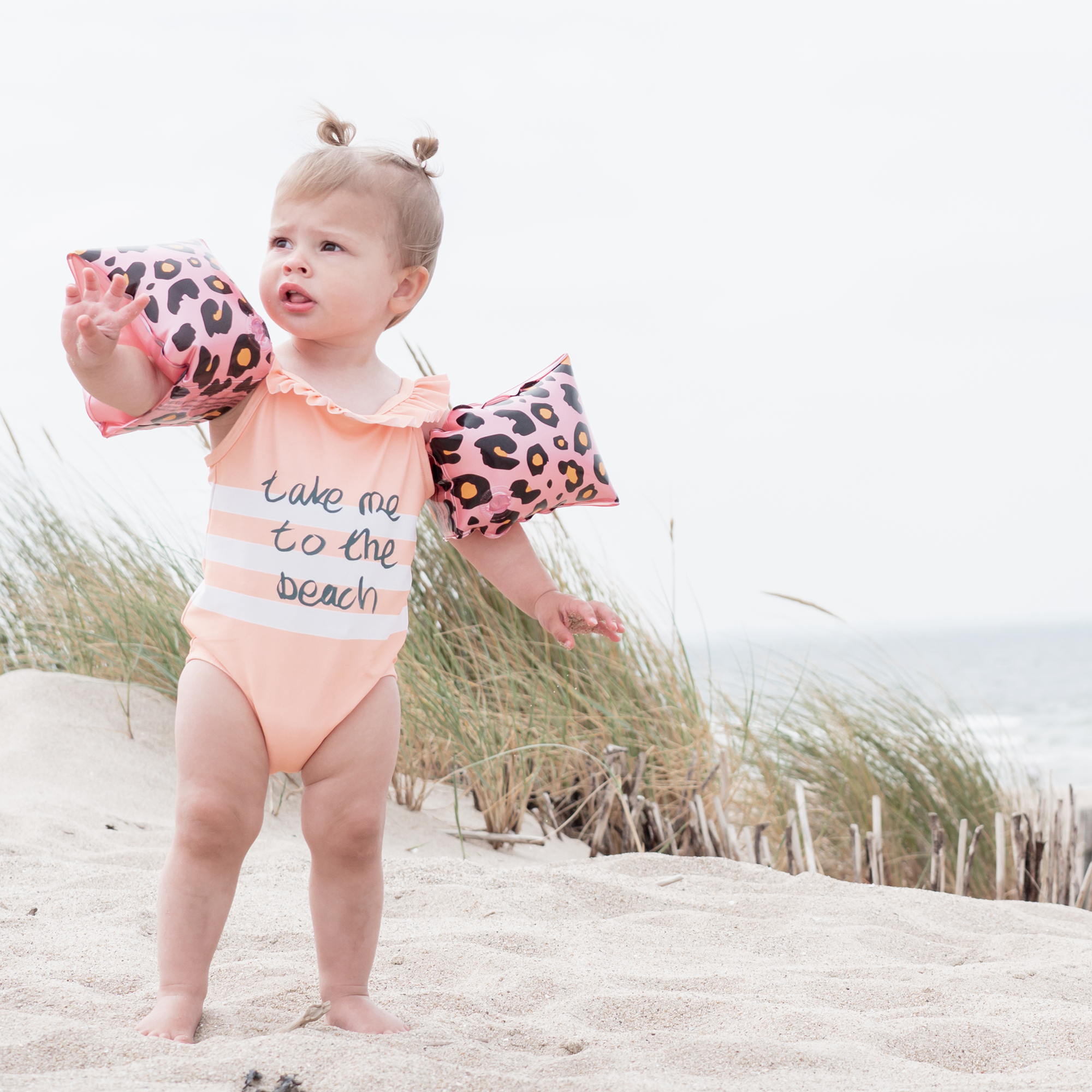 Swim Essentials Schwimmflügel Leopard Rose Gold - 0-2 Jahre