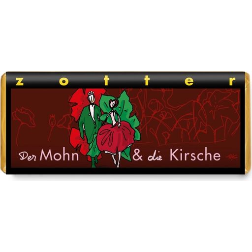Zotter Schokolade Bio Mohn & Kirsche - 70 g
