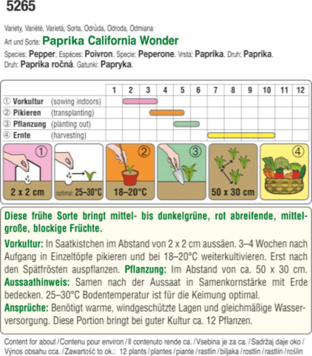AUSTROSAAT Bio Paprika California Wonder
