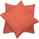 SYLT Kissenhülle uni mit Zierstich, 50 x 50 cm - terracotta