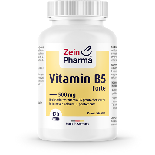 ZeinPharma® Vitamin B5 Forte 500 mg - 120 Kapseln