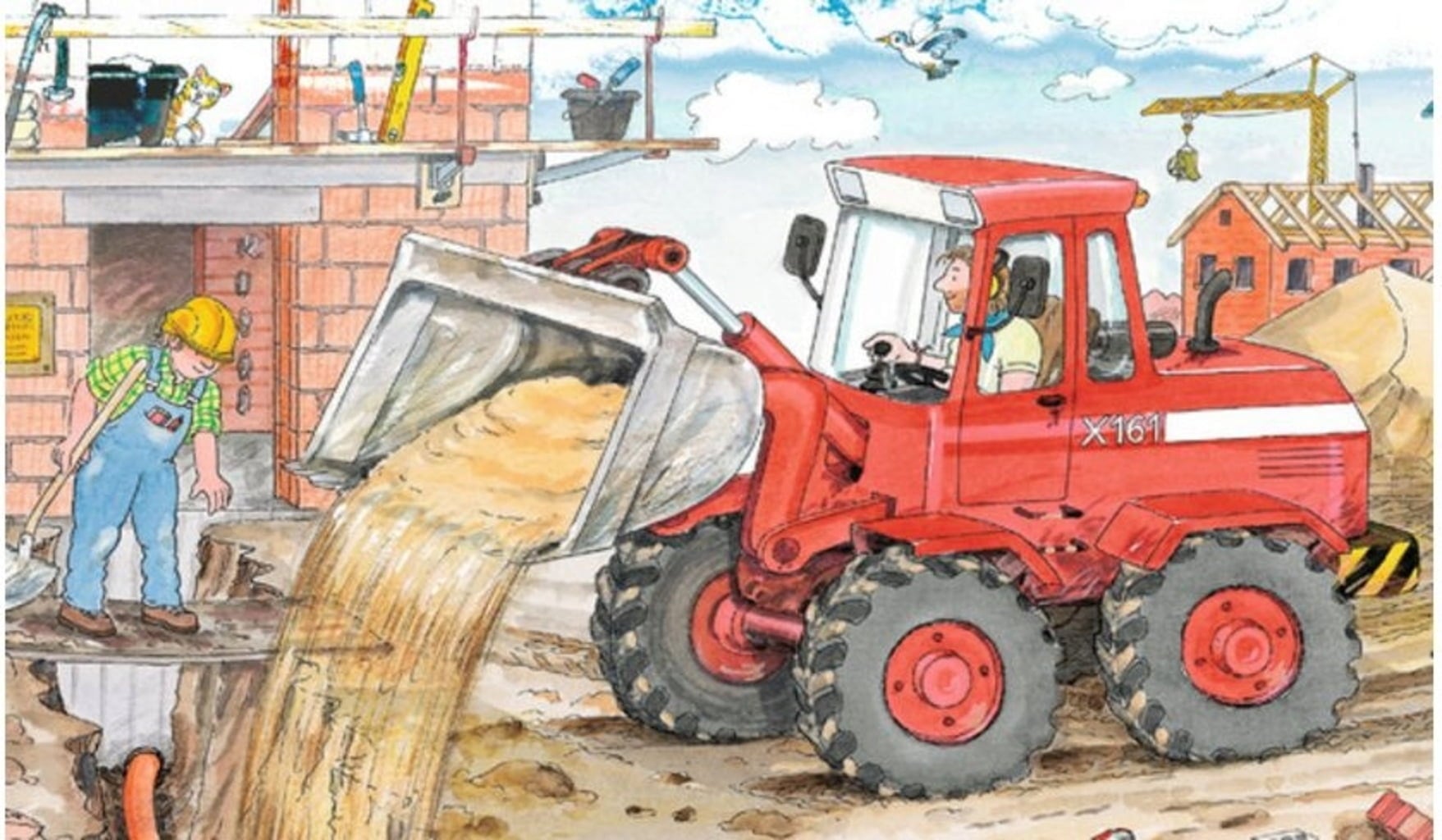 Ravensburger Rahmenpuzzle - Mein Bagger, 15 Teile