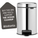 Treteimer Newicon 3 L mit Kunststoffeinsatz - Brilliant Steel