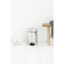 Treteimer Newicon 3 L mit Kunststoffeinsatz - Brilliant Steel