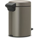 Treteimer Newicon 3 L mit Kunststoffeinsatz - Platinum