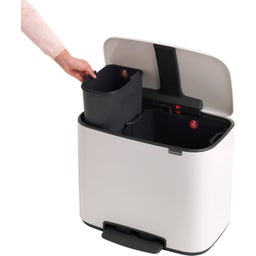 Bo Treteimer 11 L + 23 L mit 2 Kunststoffeinsätzen - White