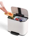 Bo Treteimer 11 L + 23 L mit 2 Kunststoffeinsätzen - White