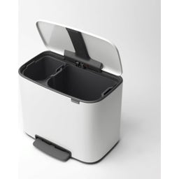 Bo Treteimer 11 L + 23 L mit 2 Kunststoffeinsätzen - White