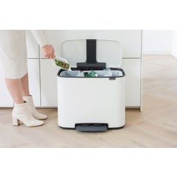 Bo Treteimer 11 L + 23 L mit 2 Kunststoffeinsätzen - White