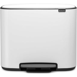 Bo Treteimer 3 x 11 L mit 3 Kunststoffeinsätzen - White