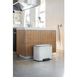 Bo Treteimer 3 x 11 L mit 3 Kunststoffeinsätzen - White