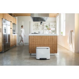 Bo Treteimer 3 x 11 L mit 3 Kunststoffeinsätzen - White