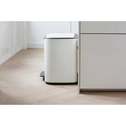 Bo Treteimer 3 x 11 L mit 3 Kunststoffeinsätzen - White