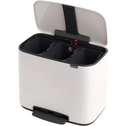 Bo Treteimer 3 x 11 L mit 3 Kunststoffeinsätzen - White
