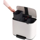 Bo Treteimer 3 x 11 L mit 3 Kunststoffeinsätzen - White