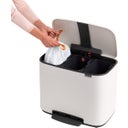 Bo Treteimer 3 x 11 L mit 3 Kunststoffeinsätzen - White