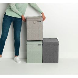 Brabantia Stapelbare Wäschebox - Pfeffer-Schwarz